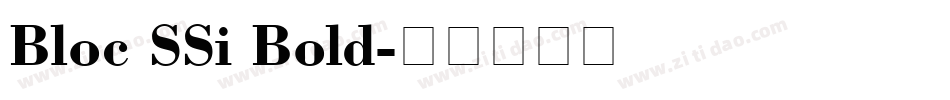 Bloc SSi Bold字体转换